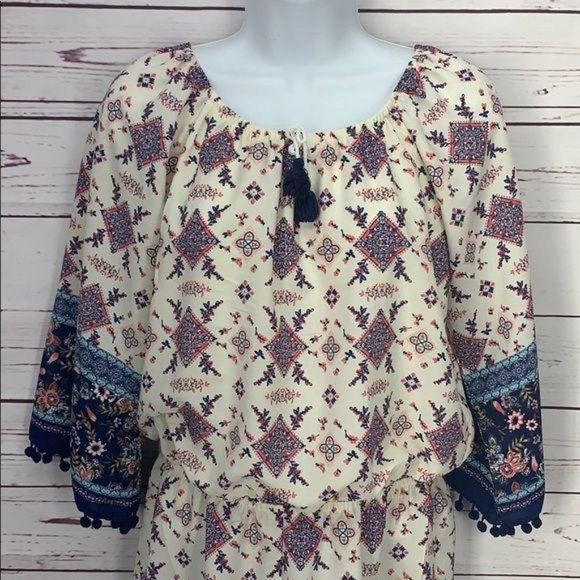 Sequin Hearts Girls Multi Print XL Floral Romper - Picture 3 of 7